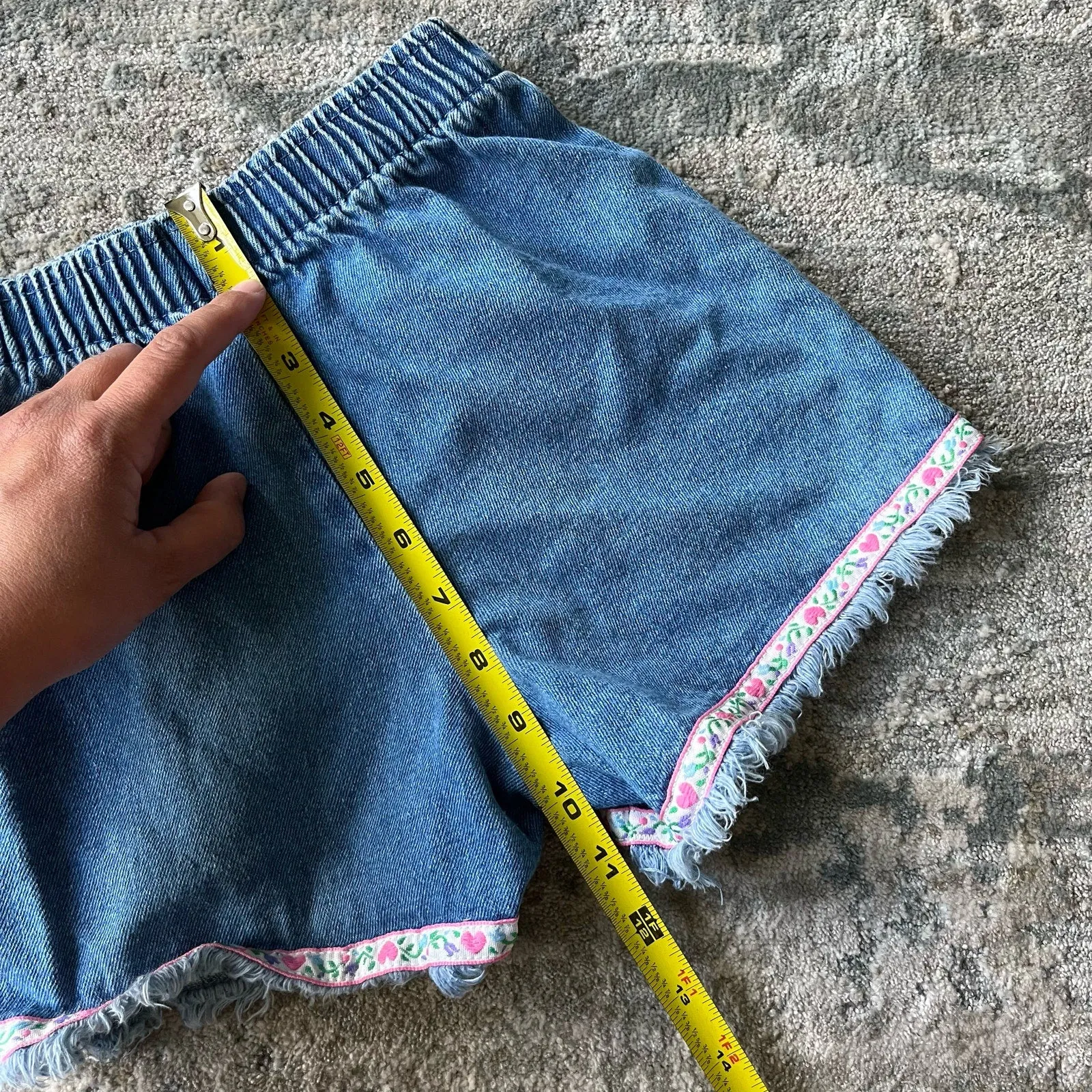 Vintage Blue Jean Ribbon Shorts 6