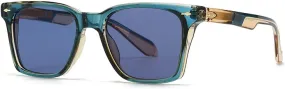 Vintage Women Luxury Sunglasses Fashion Rivets Blue Green Shades Uv400 Men