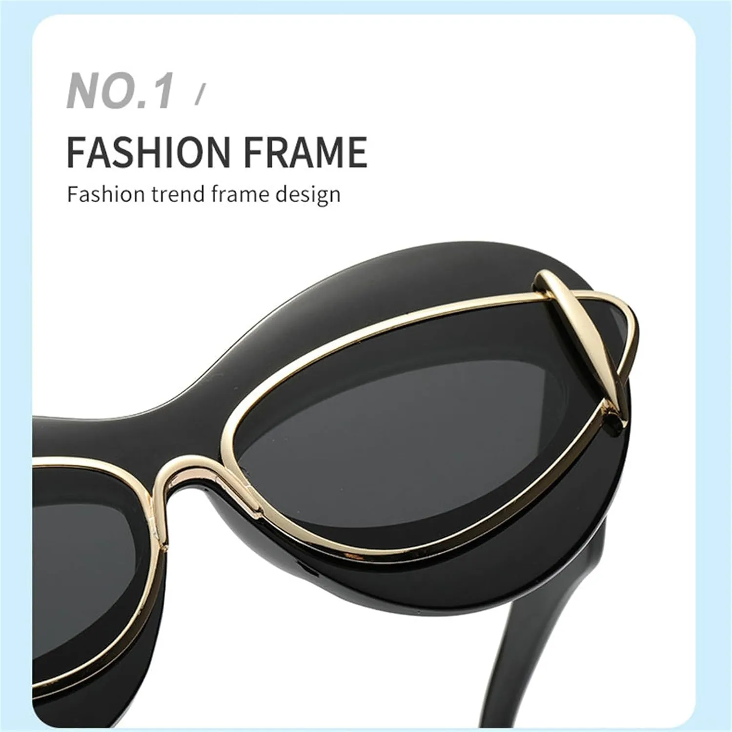 willochra Cat Eye Sunglasses Women 2024 Luxury Vintage Y2k Punk Sun Glasses For Men Double Frame Retro Eyewear Shades UV400