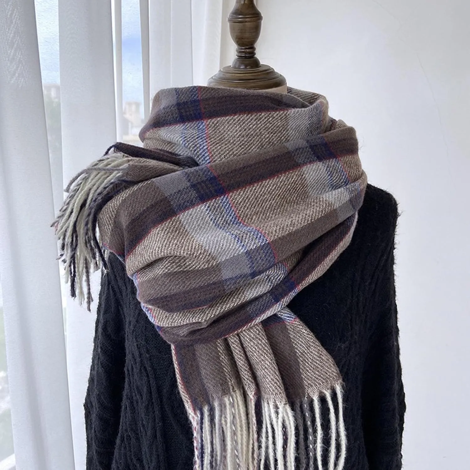 Women's Winter Scarf Fashion Pashmina Shawls and Wraps Soft Warm Breathable Scarf Comfort Fall Winter Scarf for 2024